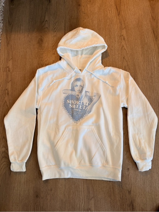 Sabrina Carpenter Tops - Sabrina Carpenter White Graphic Hoodie. 'Short n' Sweet' tour 2024.